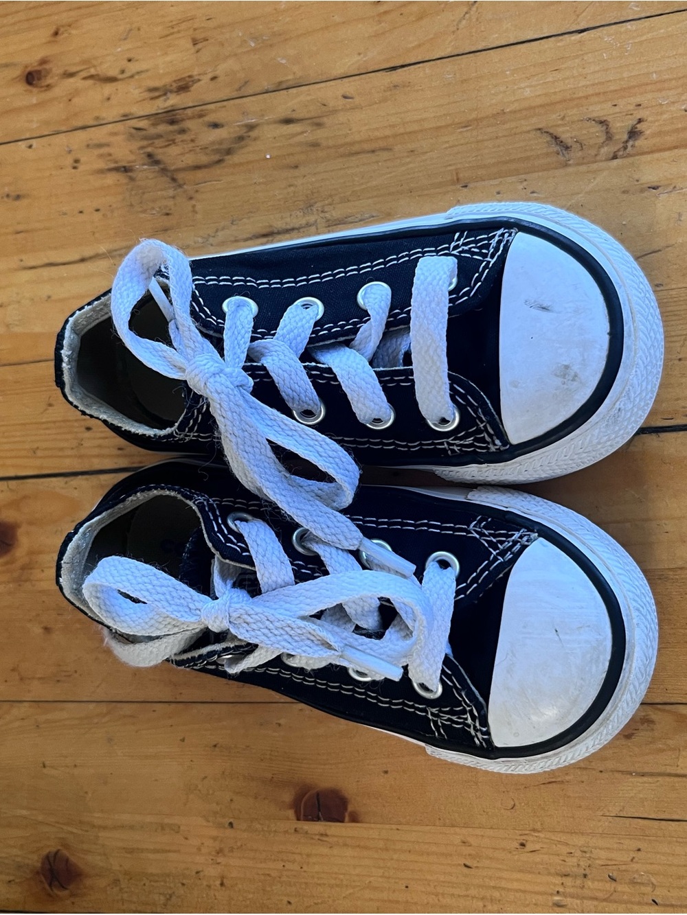Converse Kids Black Canvas Low-Top Sneakers
